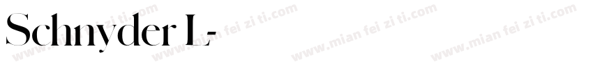 Schnyder L字体转换